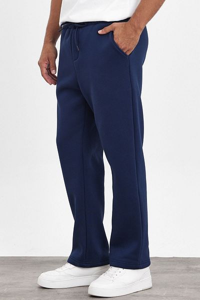 MADZEYMODA Ανδρικό φούτερ Navy Blue - Νέα σεζόν, φαρδιά φαρδιά εφαρμογή, 3 κλωστές Mz73037