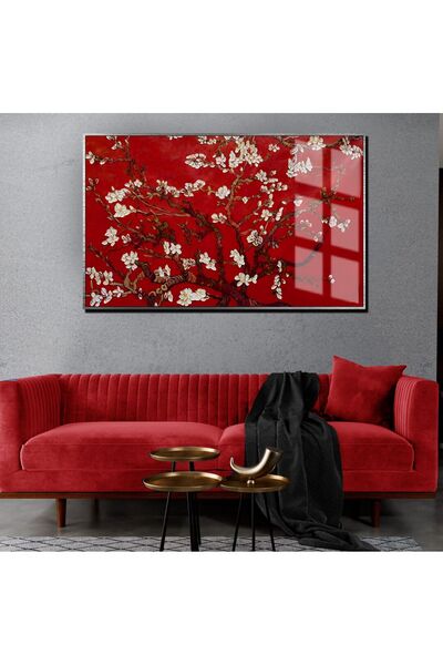 Harikabirev HARİKABİREV | ARBOR DE CIREȘ înflorit de culoare roșie | TABLA DE...