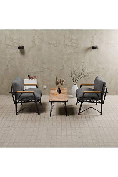 MB GARDEN FURNITURE Simetri Model, Balkon,mutfak, Bahçe, Cafe, Metal Koltuk T...