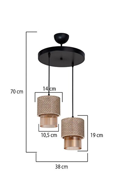 AG LightDesign Kahverengi Sarkıt Avize Salon Yatak Odası Mutfak Modern Şık Lamba