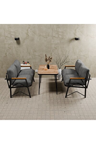 MB GARDEN FURNITURE Simetri Model, Balkon, Mutfak, Bahçe,Cafe,metal Koltuk Ta...