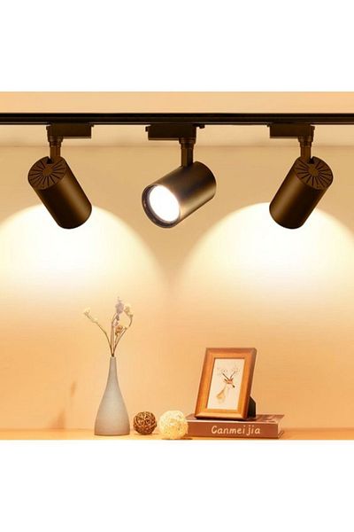 burenze 1 Meter Modern Ceiling Zero Rail Spotlight Triple Chandelier LED - Living Room Kitchen Living Room