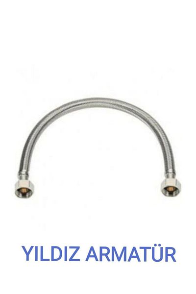 yıldız armatür Stainless Steel Braided Hose, toilet, Tap Flexible Connection Hose Flex 3/8-3/8 70 Cm