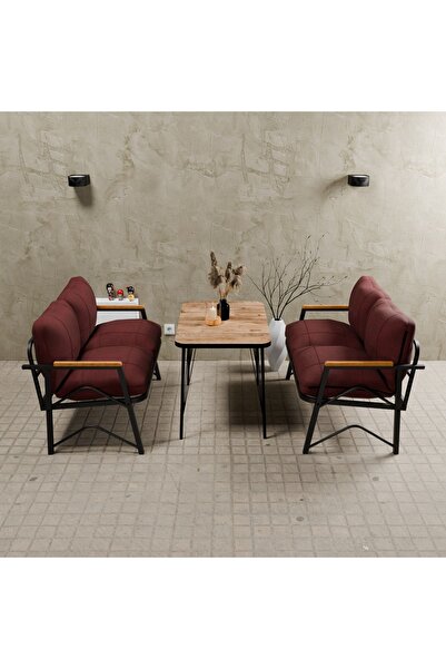 MB GARDEN FURNITURE Simetri Model, Balkon, Mutfak, Bahçe,Cafe,metal Koltuk Ta...