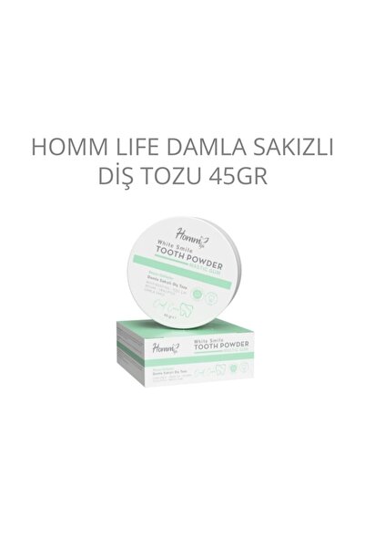 Homm Bitkisel Beyazlatıcı Damla Sakızlı Diş Tozu 45gr