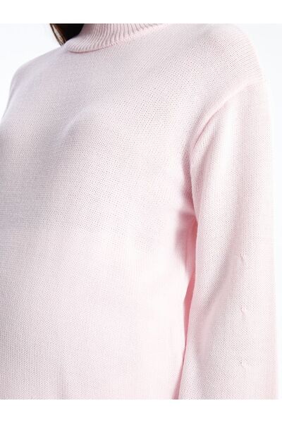 LC Waikiki Állványgallér Sima Oversize női kötöttáru tunika