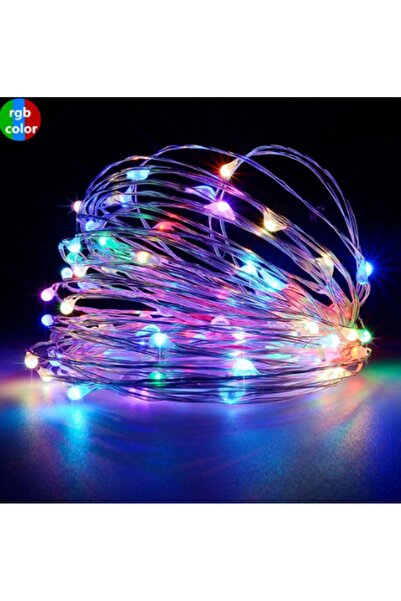 rkm store Dekoratif 3 Metre Rgb Pilli Peri Led Aydınlatma Fonksiyonlu Parti Yılbaşı Süsleme