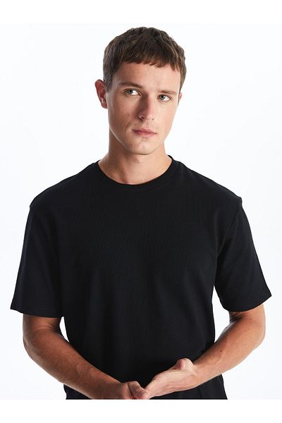 LC Waikiki Herren-T-Shirt aus gekämmter Baumwolle – Rundhalsausschnitt, kurze Ärmel
