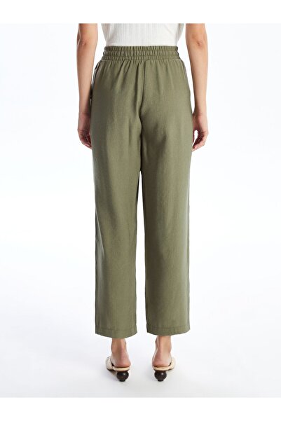 LC Waikiki Γυναικείο ίσιο παντελόνι με ελαστική μέση