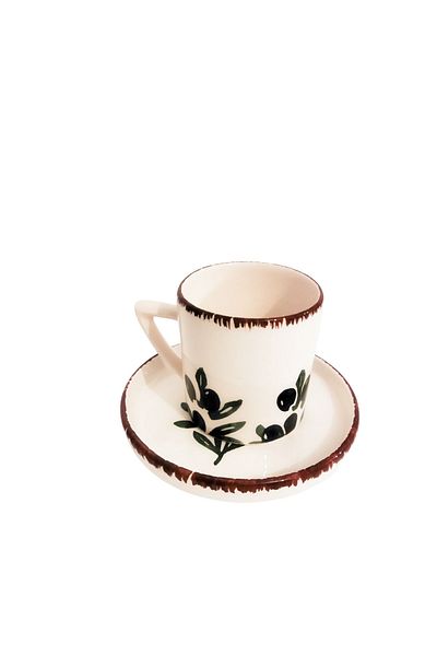 Ganita home Olive Coffee Cup - 100 Cc (Double)2 Pieces
