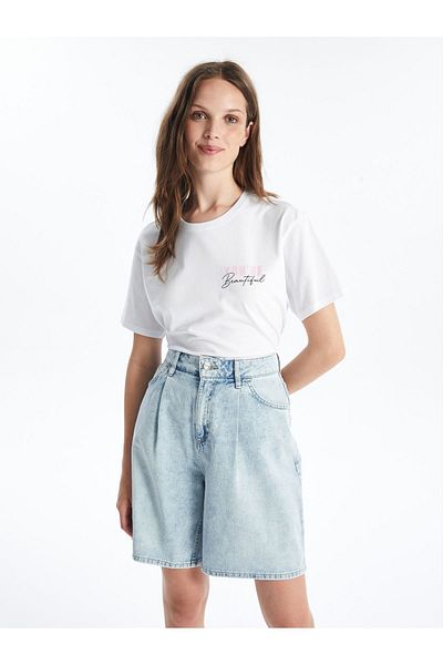 LC Waikiki Damen-Jeansshorts – Bermuda-Passform