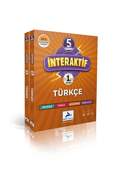 paraf yayınları PARAF YAYINLARI 5 SINIF TÜRKÇE İNTERAKTİF