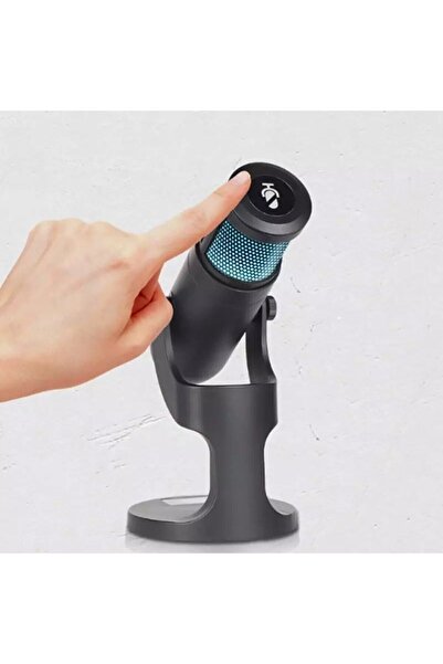 Genel Markalar Rgb Kondenser Mikrofon Tip C + 3.5mm Bağlantı Rgb Işık Usb Pc ...