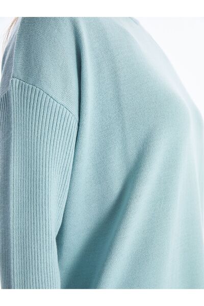 LC Waikiki Fél garbó, tömör hosszú ujjú női kötöttáru tunika