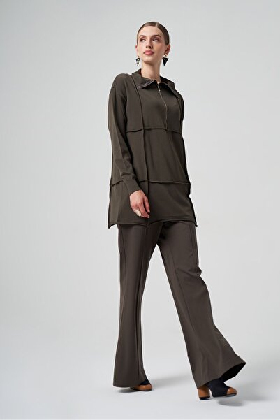 MissWhence Triko Düğmeli Tunik