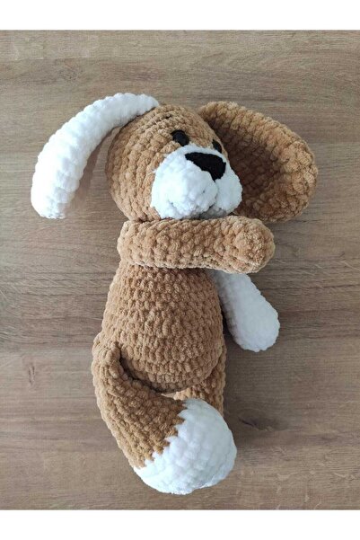 ElisaToys Amigurumi Örgü Uyku Arkadaşı Kadife Yavru Köpek