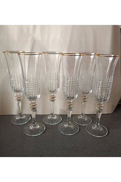 KEVSER GLASS Kristal 6 Adet Kahve Yanı Su Bardağı