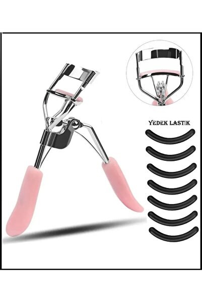 ROWENAROSE Kirpik Kıvırma Makası Plastik Saplı Ve 1 Adet Yedek Lastik