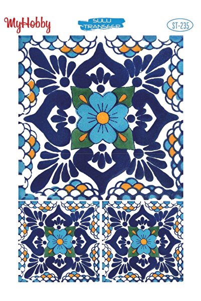 MyHobby ST 235 Çini, Portekiz Desen Sulu Transfer 25*35 cm