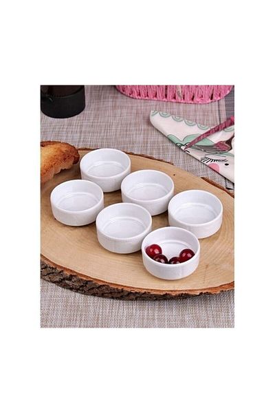 Lavin Set of 6 Mini Porcelain Round Sauce Bowl and Jam Bowl