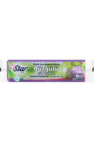 Star Plus Drawstring Large Size Garbage Bag 5 Pack Lavender Scented 65x70 cm
