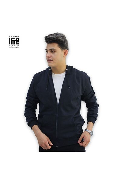 ASSAF Men's Hooded School Jacket - Two Thread Raster