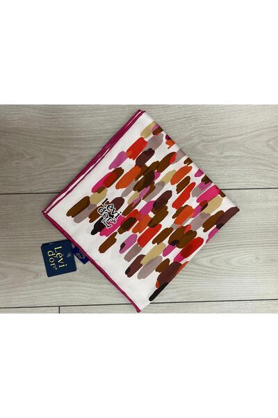 Levidor Yeşil Brush Desen Trend Twill Eşarp