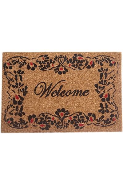 ORCHID WELCOME PRINTED COIR DOORMAT 40X60 CM