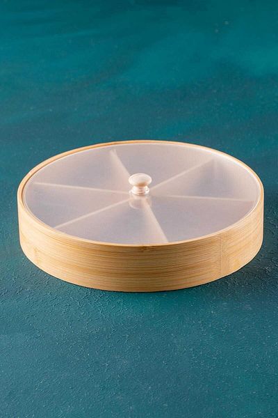ACAR 6 Compartments 45 Bamboo Snack Bowl