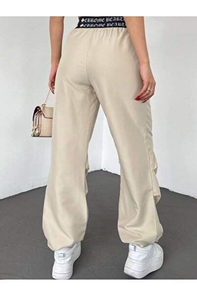 HİJABAYA Elastic Waist and Leg Trousers - Banded Design