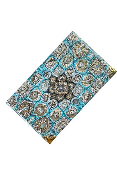 GALATA GIFT 100 Syf Authentic Mini Notebook - Mic cu dungi, Motiv tradițional turcesc pentru covor și model Kilim
