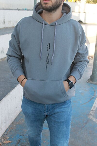 Altamira Φούτερ Unisex Smoked Chest κάθετη στάμπα με κουκούλα Oversize