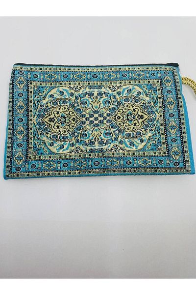 GALATA GIFT Portofel de damă de mărime medie - elegant, cu fermoar, căptușit, portofel pentru monede cu model Kilim 15x10