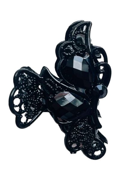 GALATA GIFT Negru, metal, clemă, clemă de păr, clemă solidă de fier 4 cm