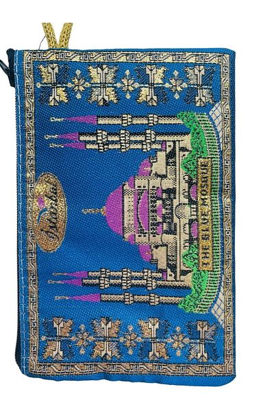 GALATA GIFT Portofel de damă de mărime medie - elegant, cu fermoar, căptușit, portofel pentru monede cu model Kilim 15x10