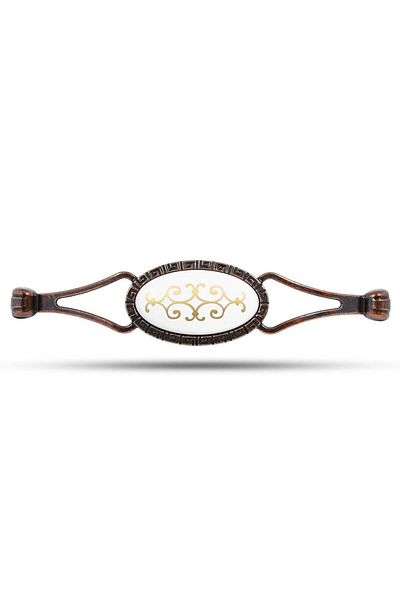 Badem10 Metal antic antic - 4 bucăți de mobilier pentru sertar de bucătărie (128 mm-12,8 cm)