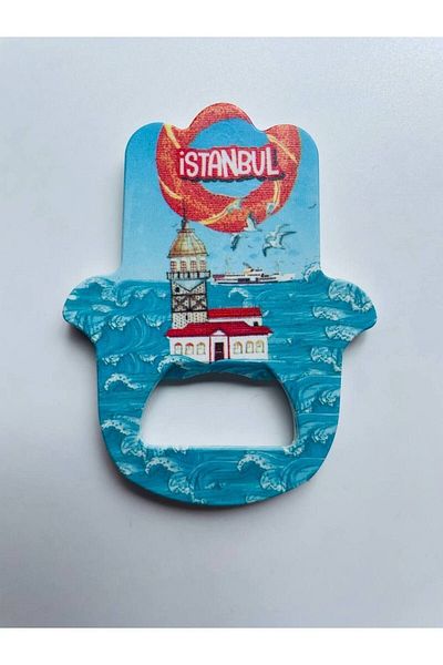 GALATA GIFT Deschizător de sticle în formă de mână de Fatman, cu tematică Istanbul, magnet pentru deschidere