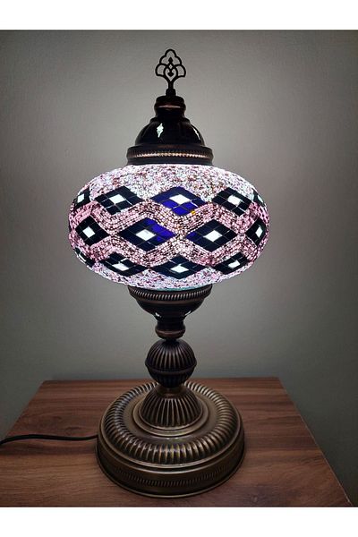 NiceandBonita 57 cm Large Size Mosaic - Lampshade Turkish Lamp Handmade