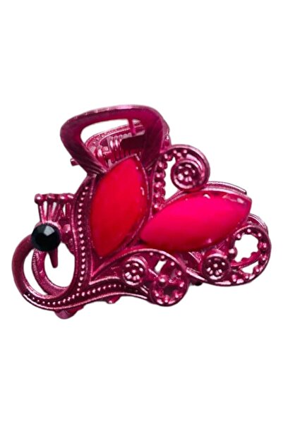 GALATA GIFT Σχήμα κύκνου, ροζ φουρκέτα, μεταλλικό, κούμπωμα με σφιγκτήρα, κλιπ μαλλιών με μανταλάκι, στιβαρό σιδερένιο κλιπ 4cm