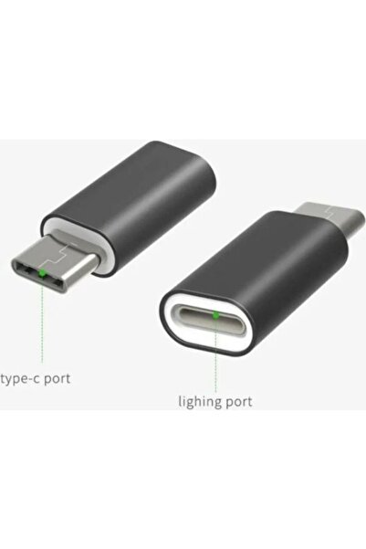 DESTE ELEKTRONİK Type C - Apple Iphone Lightning Çevirici Dönüştürücü (KULAKLIK IÇİN UYUMLU DEĞİLDİR)