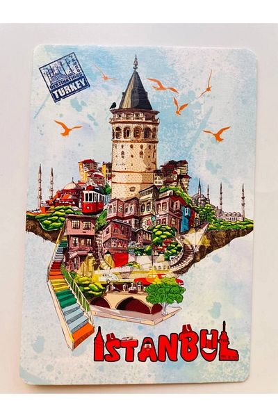 GALATA GIFT Θέμα Κωνσταντινούπολη, Νοσταλγικό, Kraft, Κάρτα, Καρτ ποστάλ, Καρτ ποστάλ, 16*11cm