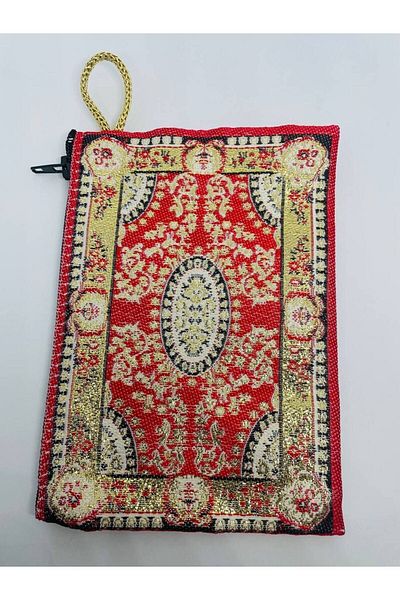 GALATA GIFT Women's Medium Size Wallet - Stylish, Zippered, Lined, Rug Patterned Coin Wallet 15x10