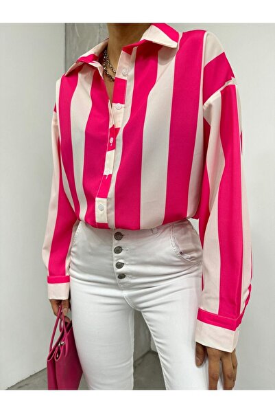 HİJABAYA Πουκάμισο με χοντρές ρίγες με κουμπιά