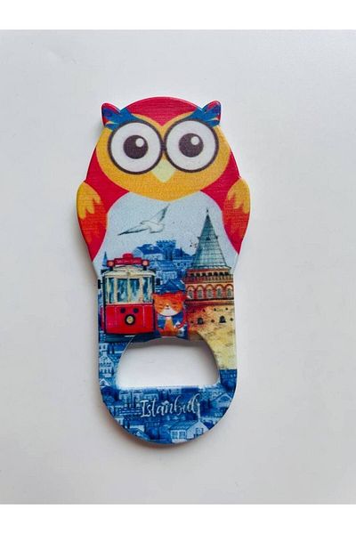 GALATA GIFT Owl Figured, Istanbul Themed Bottle Opener, Opener Magnet