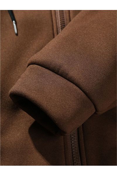 Altamira Unisex Brown New Moment Zippered Hooded Cardigan