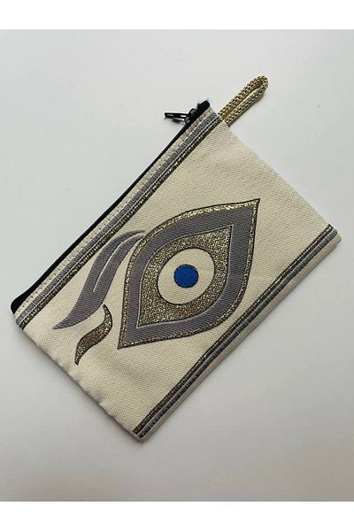 GALATA GIFT Women's Wallet with Evil Eye, Medium Size Stylish Zippered, Lined Wallet