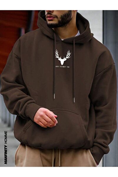 Altamira Ανδρικό φούτερ με κουκούλα σε καφέ ελάφι
