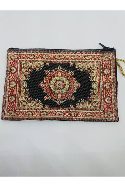 GALATA GIFT Women's Medium Size Wallet - Stylish, Zippered, Lined, Rug Patterned Coin Wallet 15x10