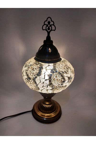 GALATA GIFT Mosaic Pattern - Decorative Table Lamp, 18cm Diameter