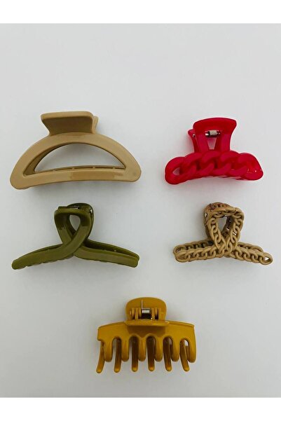 GALATA GIFT مجموعة إبزيم مزلاج من خمس قطع، إبزيم عصري بألوان وأشكال مختلفة